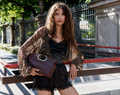 Borsa clutch Lila con manico logato - Darknes