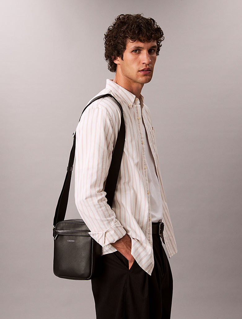 Borsa Reporter Micro Martellata - Black